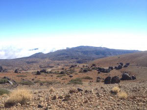 Panorama while claiming the Volcano Teide